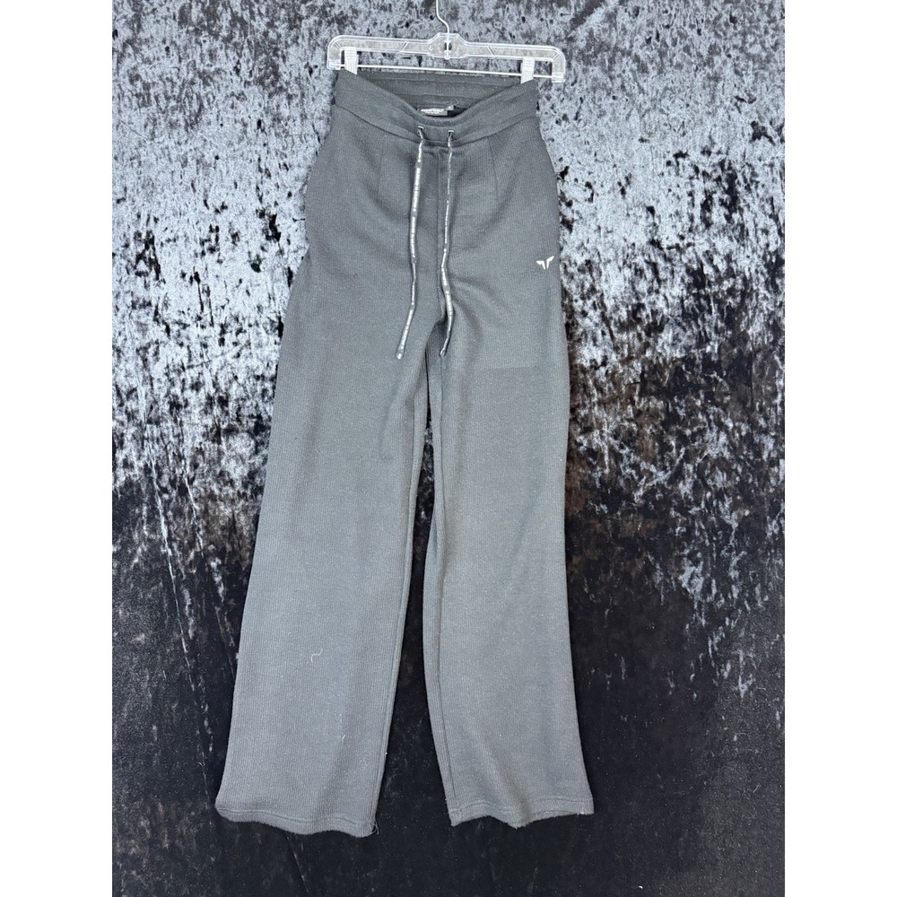 Squatwolf Workout Luxe Wide Leg SweatPants Womens S Black Flare Athletic